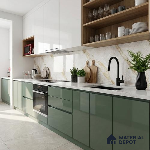 Floor & Wall Tile TL 07844 Endless Breccia Classic 4 ft x 2 ft Vitrified Glossy Finish - 9 mm | Suitable for Kitchen, Bathroom, Living Room & Bedroom | Random 6