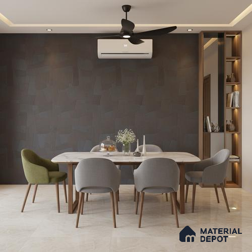 Punch Floor & Wall Tile TL 07892 Levels DimGrey Decor - 1 4 ft x 2 ft Matte Finish Vitrified Tile - 9 mm | Suitable For living Room, Bedroom, Bathroom