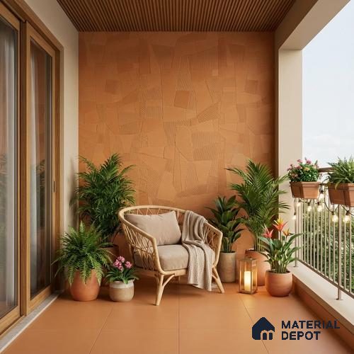Punch Floor & Wall Tile TL 07894 Levels Marigold Decor - 1 4 ft x 2 ft Matte Finish Vitrified Tile - 9 mm | Suitable For living Room, Bedroom, Bathroom