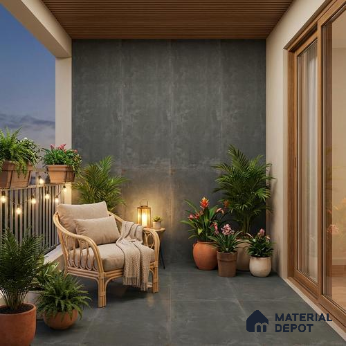 Punch Floor & Wall Tile TL 07902 K Spoleto Willow 4 ft x 2 ft Matte Finish Vitrified Tile - 9 mm  | 6 Random Designs | Suitable For living Room, Bedroom, Bathroom