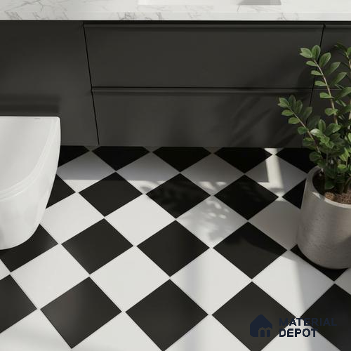 Moroccan Tile TL 08018 Timbermist White 1 ft x 1 ft Vitrified Matte Finish - 9 mm | Suitable for Living Room, Kitchen, Balcony Floor & Wall | Please Expect a Slight Variation of Pattern