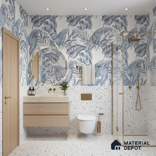 Tropical Wall Tile TL 08103 B Syria Sky Decor Endless 4 ft x 2 ft Vitrified Matte Finish - 9 mm | Random 4