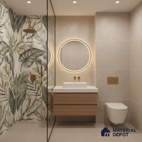 Tropical Wall Tile TL 08105 B Syria Olive Decor Endless 4 ft x 2 ft Vitrified Matte Finish - 9 mm | Random 4