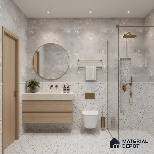 Tropical Wall Tile TL 08107 B Wilton Grey Decor Endless 4 ft x 2 ft Vitrified Matte Finish - 9 mm | Random 3