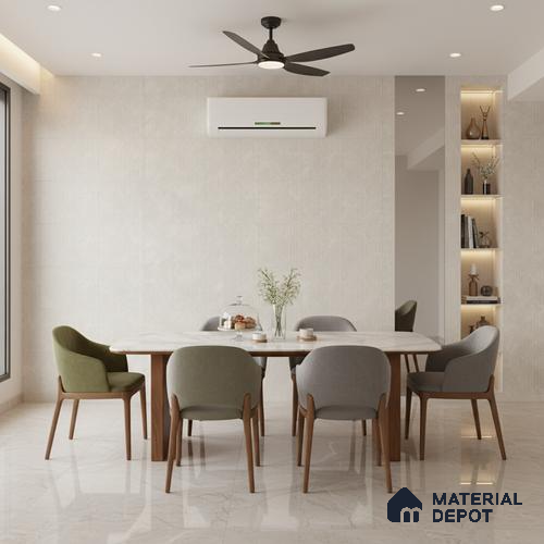Punch Look Wall Tile TL 08113 B Lublin Blanco Decor 4 ft x 2 ft Vitrified Glossy Finish - 9 mm | Random 6