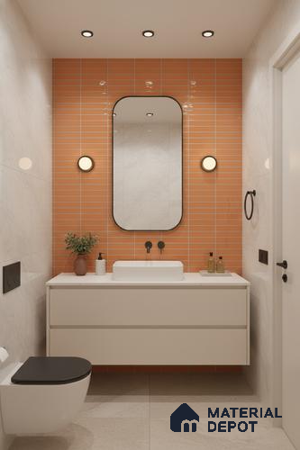 Faux Subway Look Wall Tile TL 08135 D Brich Honey 1 ft x 1 ft Ceramic Glossy Finish - 10 mm | Please Expect a Slight Variation of Pattern