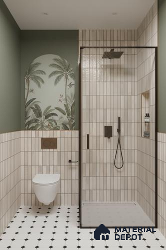 Faux Subway Look Wall Tile TL 08137 B G Arcos Grey 1 ft x 1 ft Ceramic Matte Finish - 10 mm | Please Expect a Slight Variation of Pattern