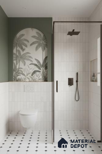 Faux Subway Look Wall Tile TL 08138 B G Zilong Blanco Hl 1 ft x 1 ft Ceramic Matte Finish - 10 mm | Please Expect a Slight Variation of Pattern