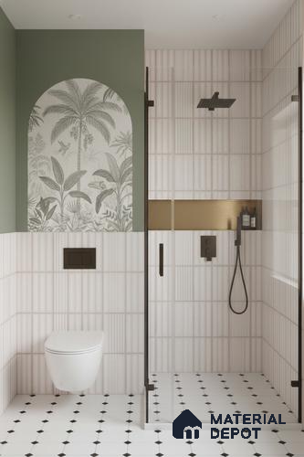 Faux Subway Look Wall Tile TL 08139 E Liberty Silver 1 ft x 1 ft Ceramic Matte Finish - 10 mm | Please Expect a Slight Variation of Pattern