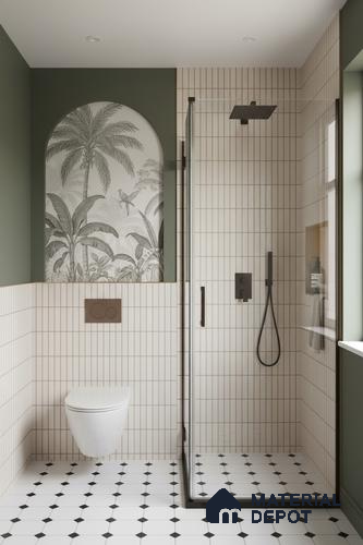 Faux Subway Look Wall Tile TL 08140 Sitagon Beige 1 ft x 1 ft Ceramic Matte Finish - 10 mm | Please Expect a Slight Variation of Pattern
