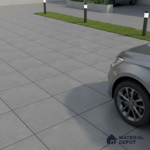 Parking Cement Floor Tile TL 08206 E Kottai Gris 16 inch x 16 inch | Vitrified Anti Slip Matte Finish Heavy Duty Tile - 12 mm | Suitable For High Traffic Areas, Parking, Balcony | Pattern Alignment May Vary | 2-3 mm Spacer is Mandatory