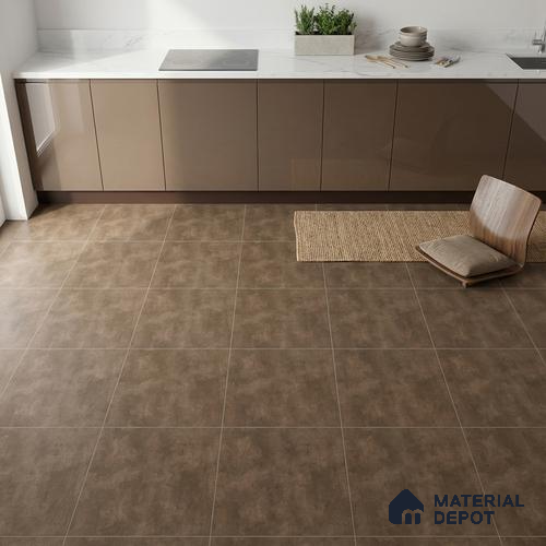 Cement Look Wall & Floor Tile TL 08213 D Oyster Moka 2 ft x 2 ft Vitrified Matte Finish - 9 mm