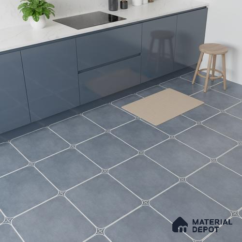 Cement Look Wall & Floor Tile TL 08218 Petal Azuvi 2 ft x 2 ft Vitrified Matte Finish - 9 mm
