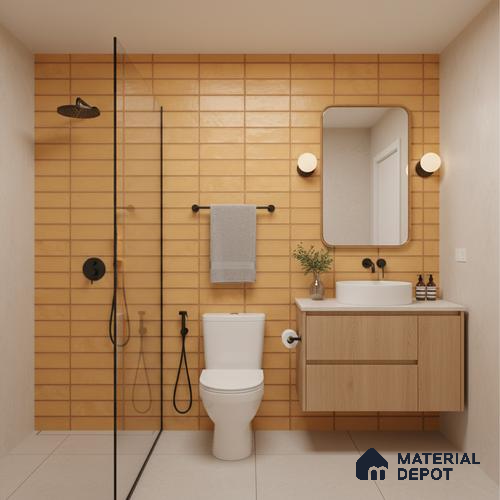 Subway Tile TL 08354 B Blash 208 1 ft x 1 ft Ceramic Matte Finish - 10 mm | Please Expect a Slight Variation of Pattern