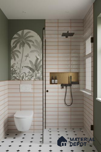 Subway Tile TL 08354 Blash 207 1 ft x 1 ft Ceramic Matte Finish - 10 mm | Please Expect a Slight Variation of Pattern