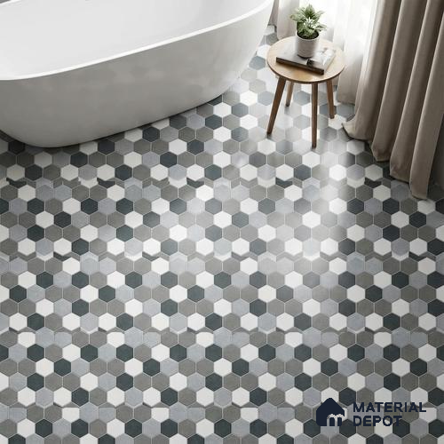 Patterned Look Parking Tile TL 08367 1 ft x 1 ft Vitrified Matte Finish - 8 mm | Please Expect a Slight Variation of Pattern