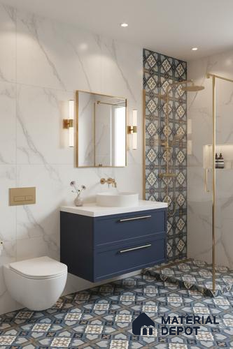 Moroccan Look Parking Tile TL 08375 1 ft x 1 ft Vitrified Matte Finish - 8 mm | Please Expect a Slight Variation of Pattern