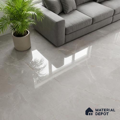 Marble Look TL 08494 B Cremson Grey Endless 4 ft x 2 ft Vitrified Glossy Finish - 8 mm | Random 4