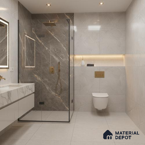 Marble Look TL 08496 B Jaffiro Natural Endless 4 ft x 2 ft Vitrified Glossy Finish - 8 mm | Random 4