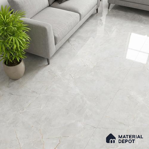 Marble Look TL 08499 Ritzy Bianco 4 ft x 2 ft Vitrified Glossy Finish - 8 mm | Random 4