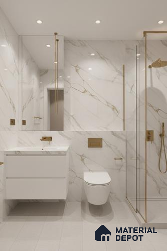 Marble Look TL 08500 Venzo Natural 4 ft x 2 ft Vitrified Glossy Finish - 8 mm | Random 3