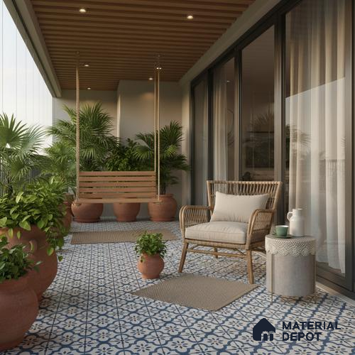 Moroccan Look TL 08527 9085 2 ft x 2 ft Porcelain Matte Finish - 8 mm | Please Expect a Slight Variation of Pattern