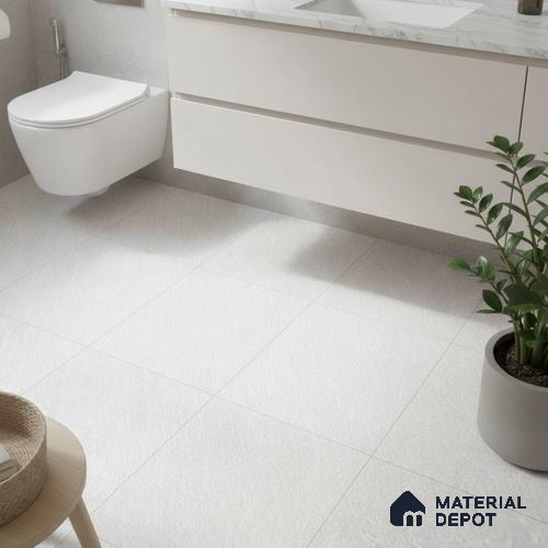 Stone Look Tile TL 08597 White 1 ft x 1 ft Ceramic Matte Finish - 8 mm