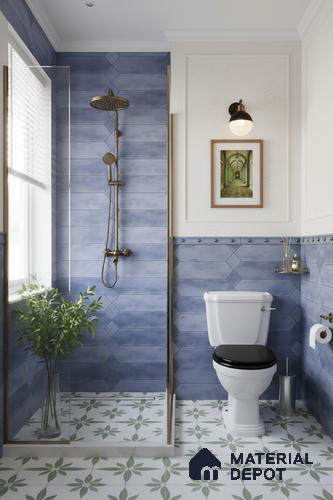 Faux Subway Matching Floor Tile TL 08846 D | Matte Finish 12 x 12 inch Ceramic Anti Skid Tile - 7 mm | Suitable For Kitchen, Bathroom | Please Expect a Slight Variation of Pattern