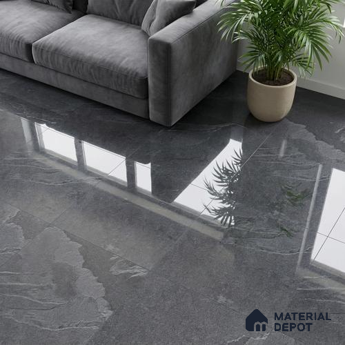 Marble Look Wall & Floor Tile TL 08888 | Glossy Finish 4 ft x 2 ft Vitrified Tile - 9 mm | Suitable For Kitchen, Bathroom, Bedroom & Office