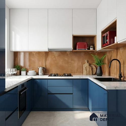 Stone Look Wall & Floor Tile TL 08891 | Glossy Finish 4 ft x 2 ft Vitrified Tile - 9 mm | Suitable For Kitchen, Bathroom, Bedroom & Office