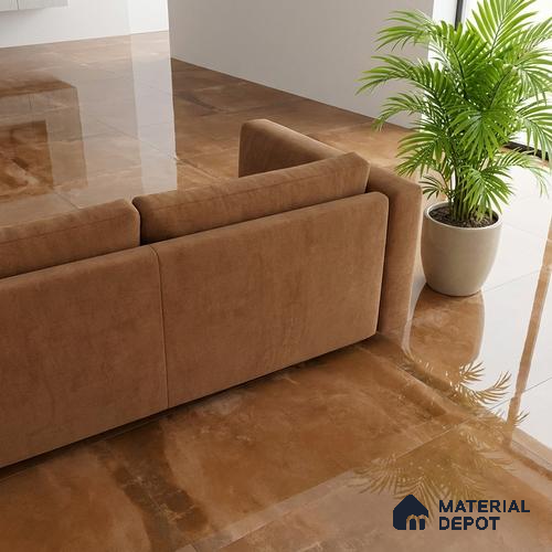 Stone Look Wall & Floor Tile TL 08891 | Glossy Finish 4 ft x 2 ft Vitrified Tile - 9 mm | Suitable For Kitchen, Bathroom, Bedroom & Office