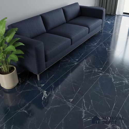 Marble Look Wall & Floor Tile TL 08899 | High Gloss Finish 4 ft x 2 ft Vitrified Tile - 9 mm | Suitable For Kitchen, Bathroom, Bedroom & Office
