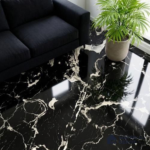 Marble Look Wall & Floor Tile TL 08901 | High Gloss Finish 4 ft x 2 ft Vitrified Tile - 9 mm | Suitable For Kitchen, Bathroom, Bedroom & Office