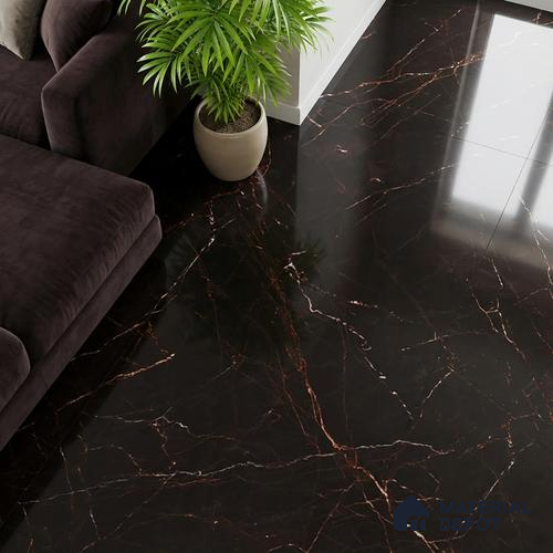 Marble Look Wall & Floor Tile TL 08908 | High Gloss Finish 4 ft x 2 ft Vitrified Tile - 9 mm | Suitable For Kitchen, Bathroom, Bedroom & Office