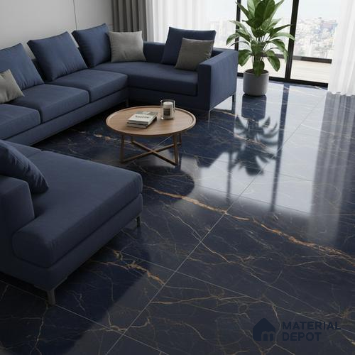 Marble Look Wall & Floor Tile TL 08914 | High Gloss Finish 4 ft x 2 ft Vitrified Tile - 9 mm | Suitable For Kitchen, Bathroom, Bedroom & Office