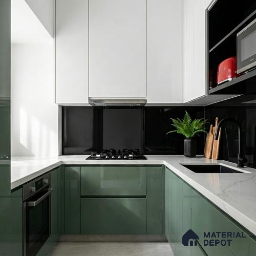 Plain Look Wall & Floor Tile TL 08915 | High Gloss Finish 4 ft x 2 ft Vitrified Tile - 9 mm | Suitable For Kitchen, Bathroom, Bedroom & Office