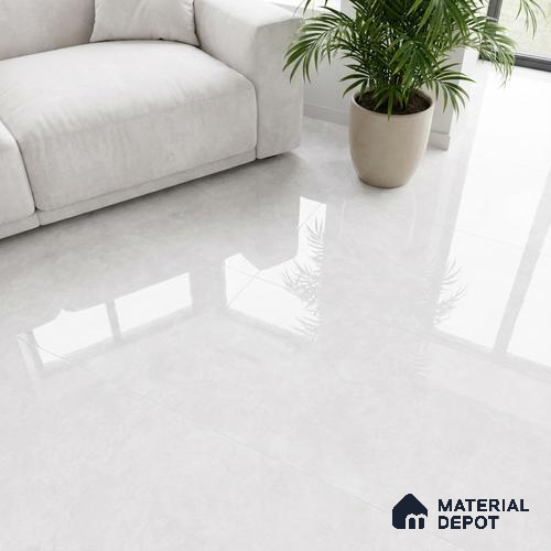 Stone Look Wall & Floor Tile TL 08966 | Glossy Finish 4 ft x 2 ft Vitrified Tile - 9 mm | Suitable For Kitchen, Bathroom, Bedroom & Office