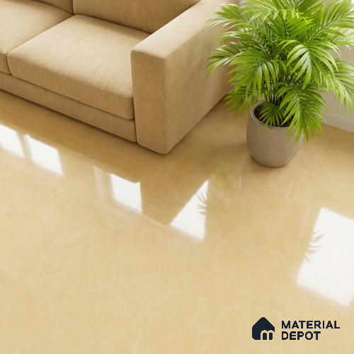 Cement Look Wall & Floor Tile TL 08968 | Glossy Finish 4 ft x 2 ft Vitrified Tile - 9 mm | Suitable For Kitchen, Bathroom, Bedroom & Office