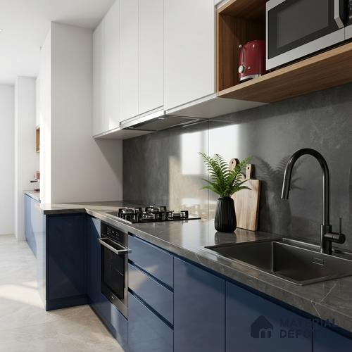 Stone Look Wall & Floor Tile TL 08969 | Glossy Finish 4 ft x 2 ft Vitrified Tile - 9 mm | Suitable For Kitchen, Bathroom, Bedroom & Office