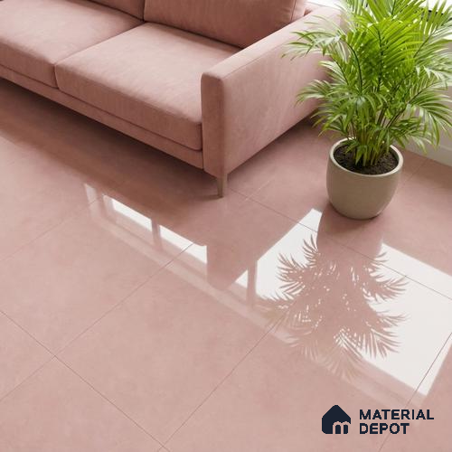 Cement Look Wall & Floor Tile TL 08972 | Glossy Finish 4 ft x 2 ft Vitrified Tile - 9 mm | Suitable For Kitchen, Bathroom, Bedroom & Office