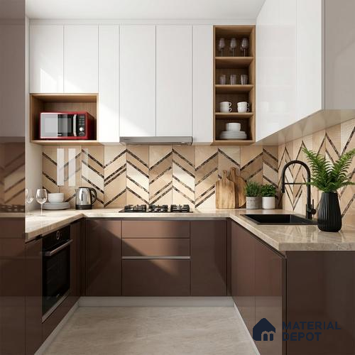 Highlighter Wall Tile TL 08984 | Glossy Finish 4 ft x 2 ft Vitrified Tile - 9 mm | Suitable For Kitchen, Bathroom, Bedroom & Office