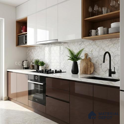 Highlighter Wall Tile TL 08997 | Glossy Finish 4 ft x 2 ft Vitrified Tile - 9 mm | Suitable For Kitchen, Bathroom, Bedroom & Office