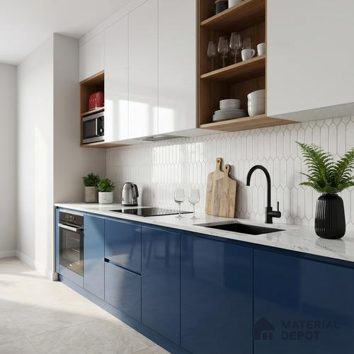 Faux Subway Look Wall & Floor Tile TL 09001 | Glossy Finish 4 ft x 2 ft Vitrified Tile - 9 mm | Suitable For Kitchen, Bathroom & Dining Area