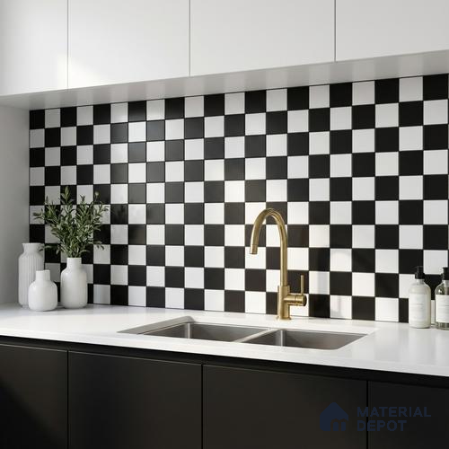 Mosaic Wall & Floor Tile TL 09086 | Matte Finish 12 x 12 inch Ceramic Tile - 7 mm | Suitable For Kitchen, Bathroom, Bedroom & Office