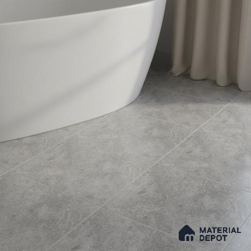 Marble Look Floor Tile TL 09090 | Matte Finish 12 x 12 inch Ceramic Tile - 7 mm | Suitable For Kitchen, Bathroom, Bedroom & Office