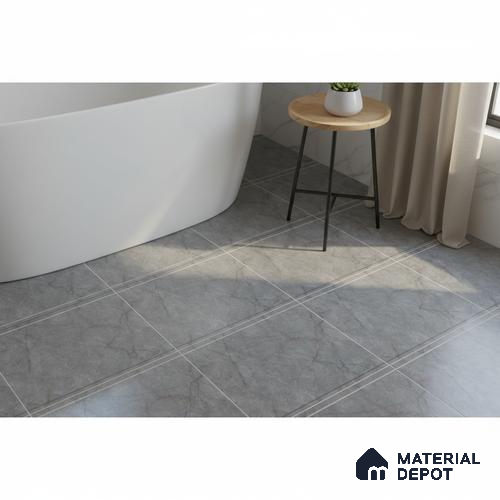 Marble Look Floor Tile TL 09091 | Matte Finish 12 x 12 inch Ceramic Tile - 7 mm | Suitable For Kitchen, Bathroom, Bedroom & Office