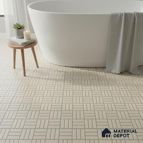 Patterned Look Floor Tile TL 09112 | Matte Finish 12 x 12 inch Vitrified Tile - 8 mm | Suitable For Kitchen, Bathroom, Bedroom & Office | Please Expect a Slight Variation of Pattern