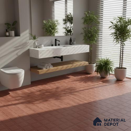Patterned Look Floor Tile TL 09115 B | Matte Finish 12 x 12 inch Vitrified Tile - 8 mm | Suitable For Kitchen, Bathroom, Bedroom & Office | Please Expect a Slight Variation of Pattern