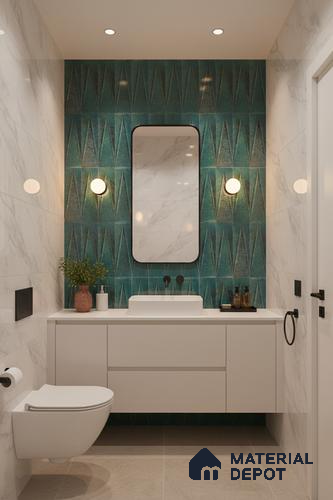 Faux Subway Look Wall Tile TL 09156 C | Glossy Finish 12 x 12 inch Ceramic Tile - 10 mm | Suitable For Kitchen, Bathroom & Dining Area | Please Expect a Slight Variation of Pattern