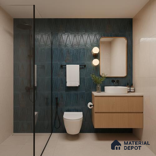 Faux Subway Look Wall Tile TL 09156 D | Glossy Finish 12 x 12 inch Ceramic Tile - 10 mm | Suitable For Kitchen, Bathroom & Dining Area | Please Expect a Slight Variation of Pattern